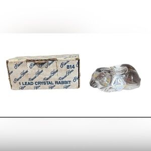 Princess House Crystal Rabbit Bunny Paperweight Figure 24% Lead Vintage